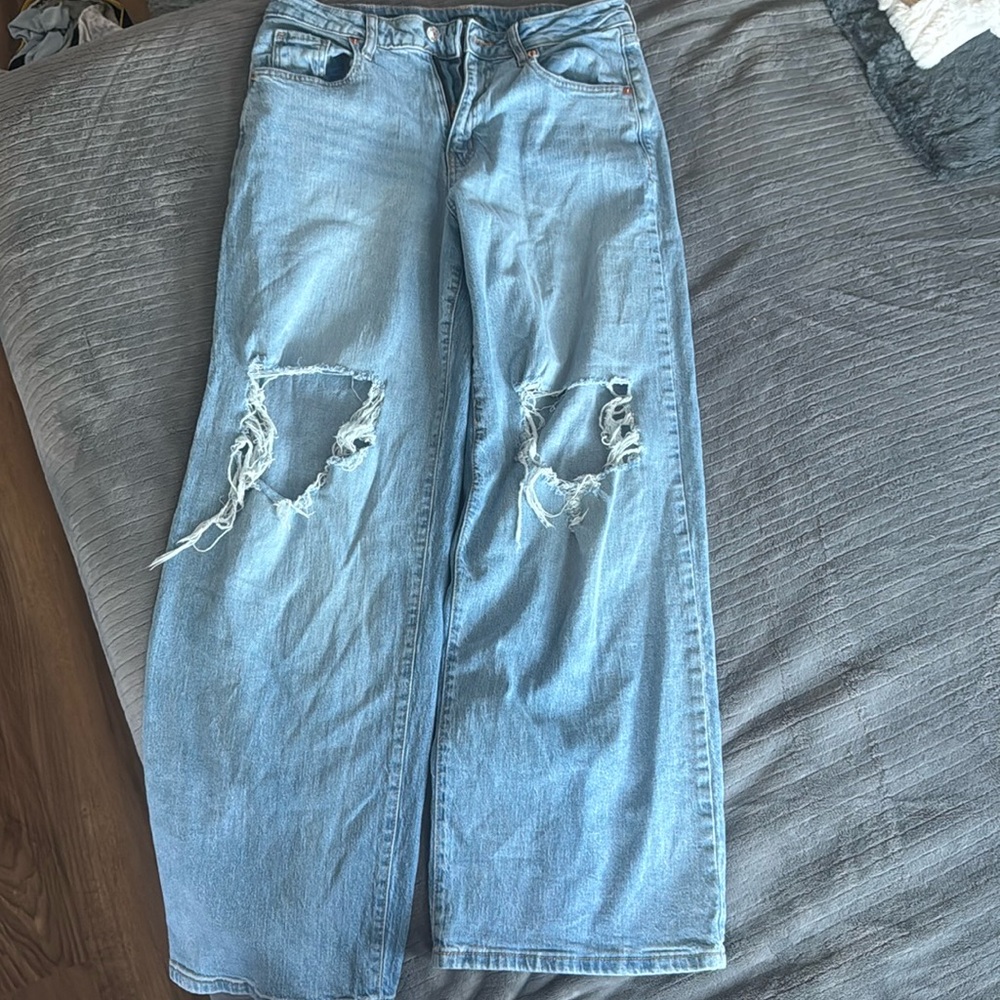 high rise baggy jeans